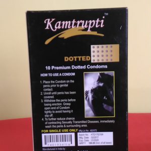 Kamtrupti Premium Dark Dotted Condom back