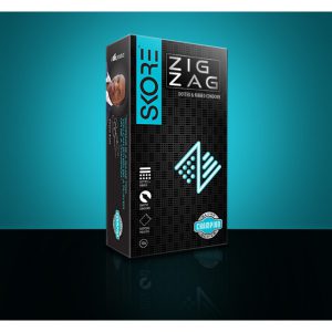 Skore ZigZag Dotted Ribbed Condoms