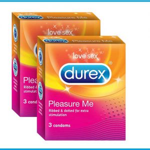 durex pleasure me condoms 3 pcs pack