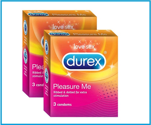 durex pleasure me condoms 3 pcs pack